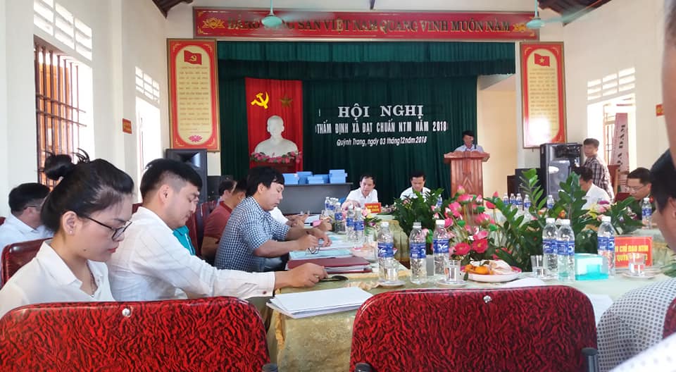 Hội nghị thẩm định xã đạt chuẩn Nông thôn mới năm 2018 tại Quỳnh Trang