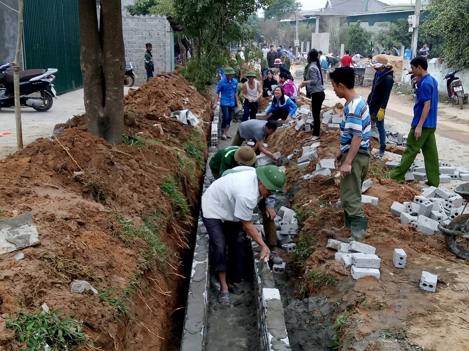 Xã Quỳnh Trang: Đầu tư xây dựng mương thoát nước ở vùng giáo theo chương trình Nông thôn mới
