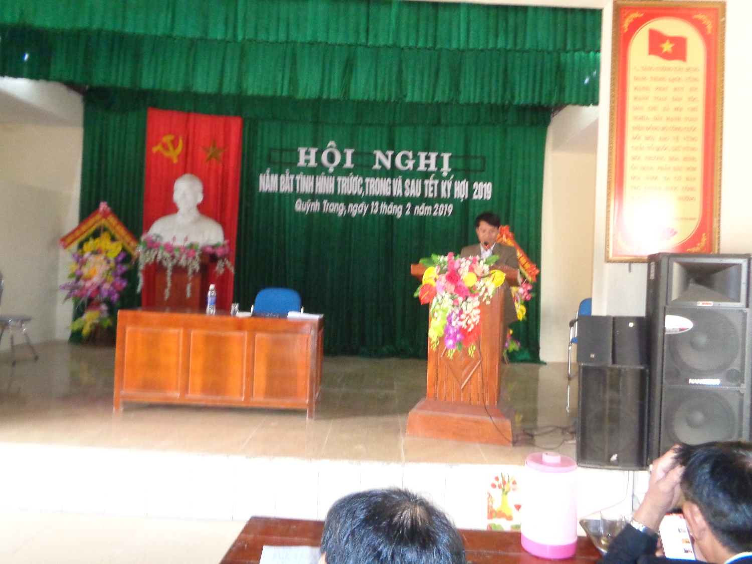 Đồng chí Đậu Minh Công, Phó bí thư Đảng ủy, Chủ tịch UBND xã khai mạc Hội nghị